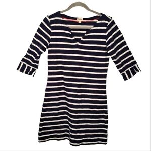 Hatley Blue and White Striped Split Neck Nautical Dress Size Medium